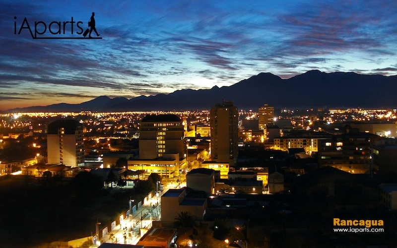 Mosaico fotográfico de Rancagua: Catedral, casino, nieve y atractivos de la ciudad