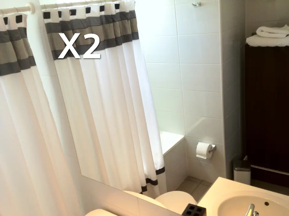 Baño en suite del departamento amoblado en Rancagua